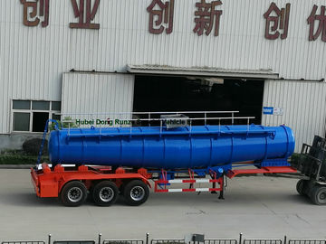 China Eixo sulfúrico concentrado BPW da forma 21000L H2SO4 98% do caminhão de petroleiro V do ácido tri fornecedor