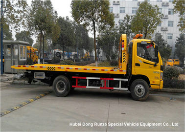 China Wrecker de 4 toneladas da estrada do caminhão da recuperação da divisão da cama lisa de FOTON AUMARK fornecedor