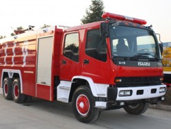 15000 litros de Japão FVZ molham o carro de bombeiros da espuma
