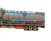 Recipiente do tanque de 20FT para ácido clorídrico, transporte rodoviário de hipoclorito de sódio 21cbm Exportação para o Vietnã