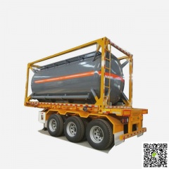 20FT ISO Container Tank 18 -21CBM HCl (máximo 35%), NaOH (máximo 50%), NaCLO (máximo 10%)